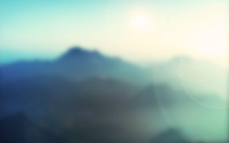 blurred, Mountain, Sun rays HD Wallpaper Desktop Background
