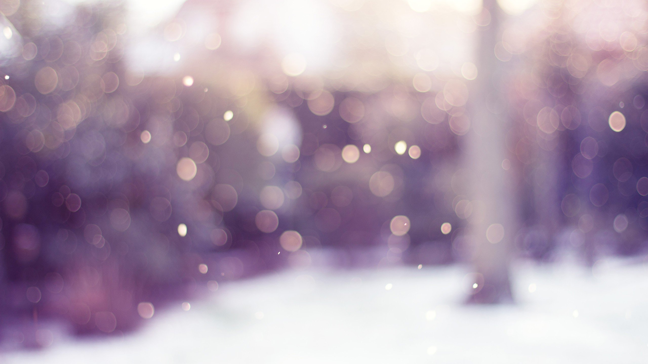 blurred, Circle, Lights, Bokeh, Snow Wallpaper