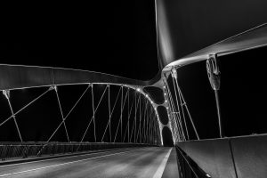 bridge, Road, Architecture, Night