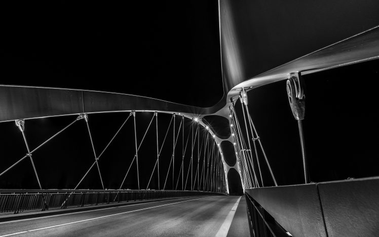 bridge, Road, Architecture, Night HD Wallpaper Desktop Background