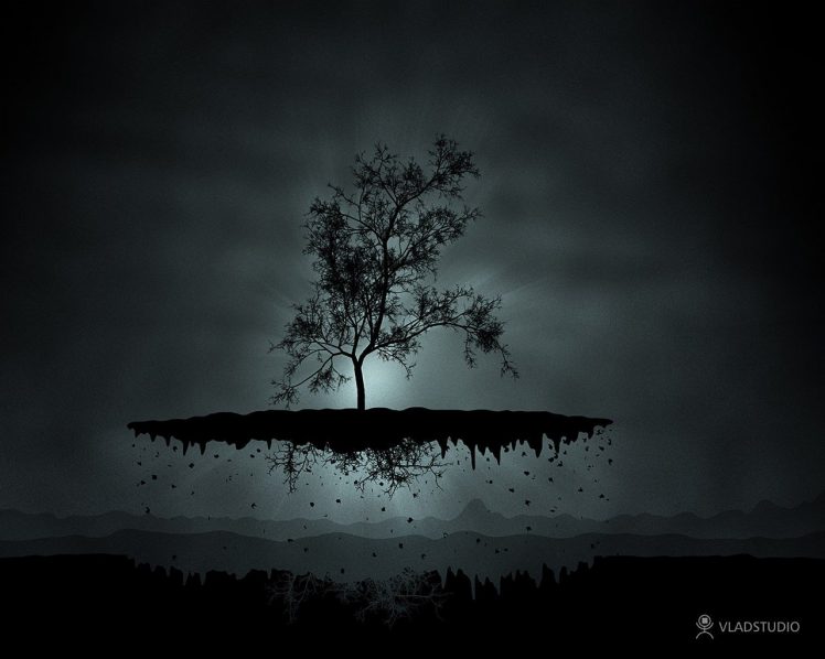trees, Floating, Spooky HD Wallpaper Desktop Background