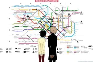 anime, Subway, Map, Diagrams, Tokyo