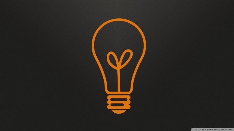 logo, Light bulb, Minimalism HD Wallpaper Desktop Background