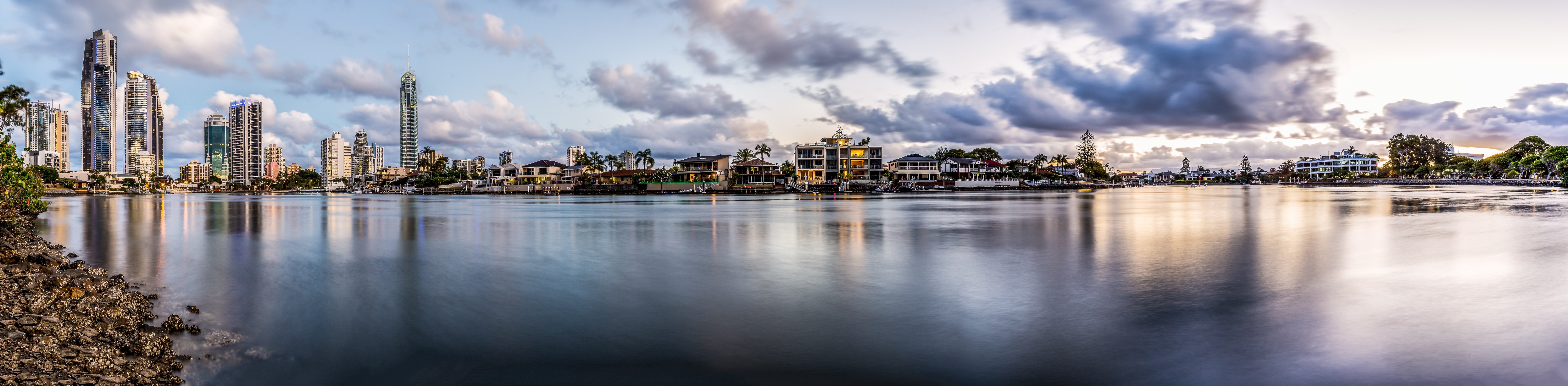 city, Multiple display Wallpaper