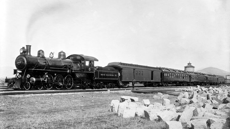 train, Steam locomotive, Monochrome HD Wallpaper Desktop Background