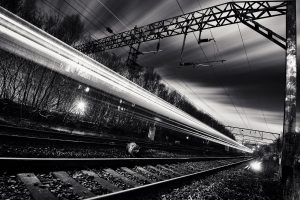 railway, Train, Long exposure