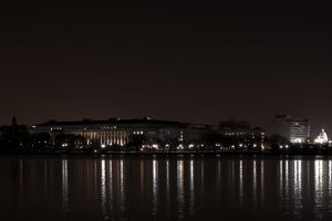 city, Night, Washington, D.C., USA, Multiple display, Triple screen