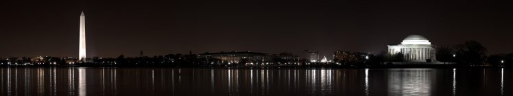 city, Night, Washington, D.C., USA, Multiple display, Triple screen HD Wallpaper Desktop Background