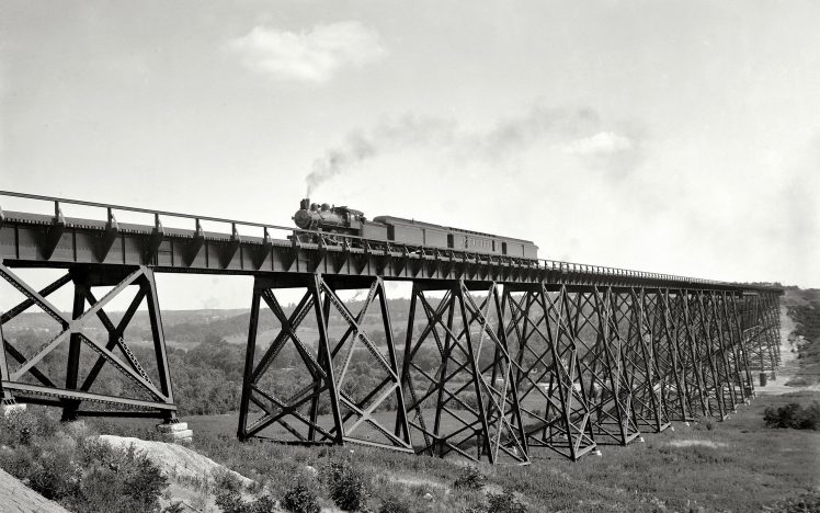 train, Steam locomotive, Bridge HD Wallpaper Desktop Background