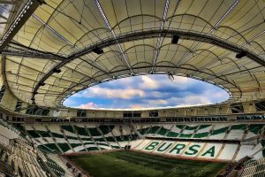 Bursaspor, Bursa, Arena, Turkey, Green, White, Building