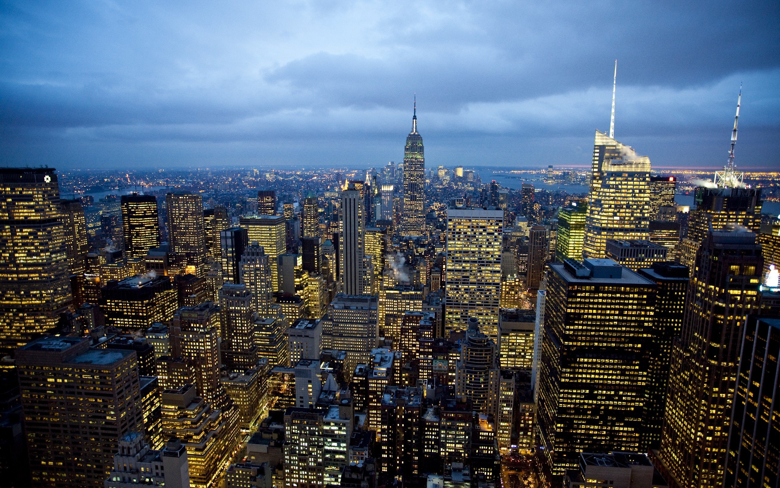 cityscape, Lights, Skyscraper, New York City Wallpaper