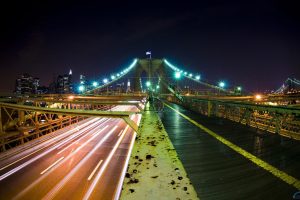 city, Town, Urban, Bridge, Light trails, New York City