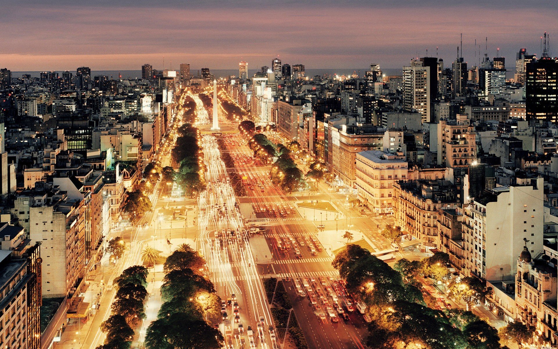 city, Urban, Buenos Aires, Obelisco de Buenos Aires, Night, Cityscape Wallpaper