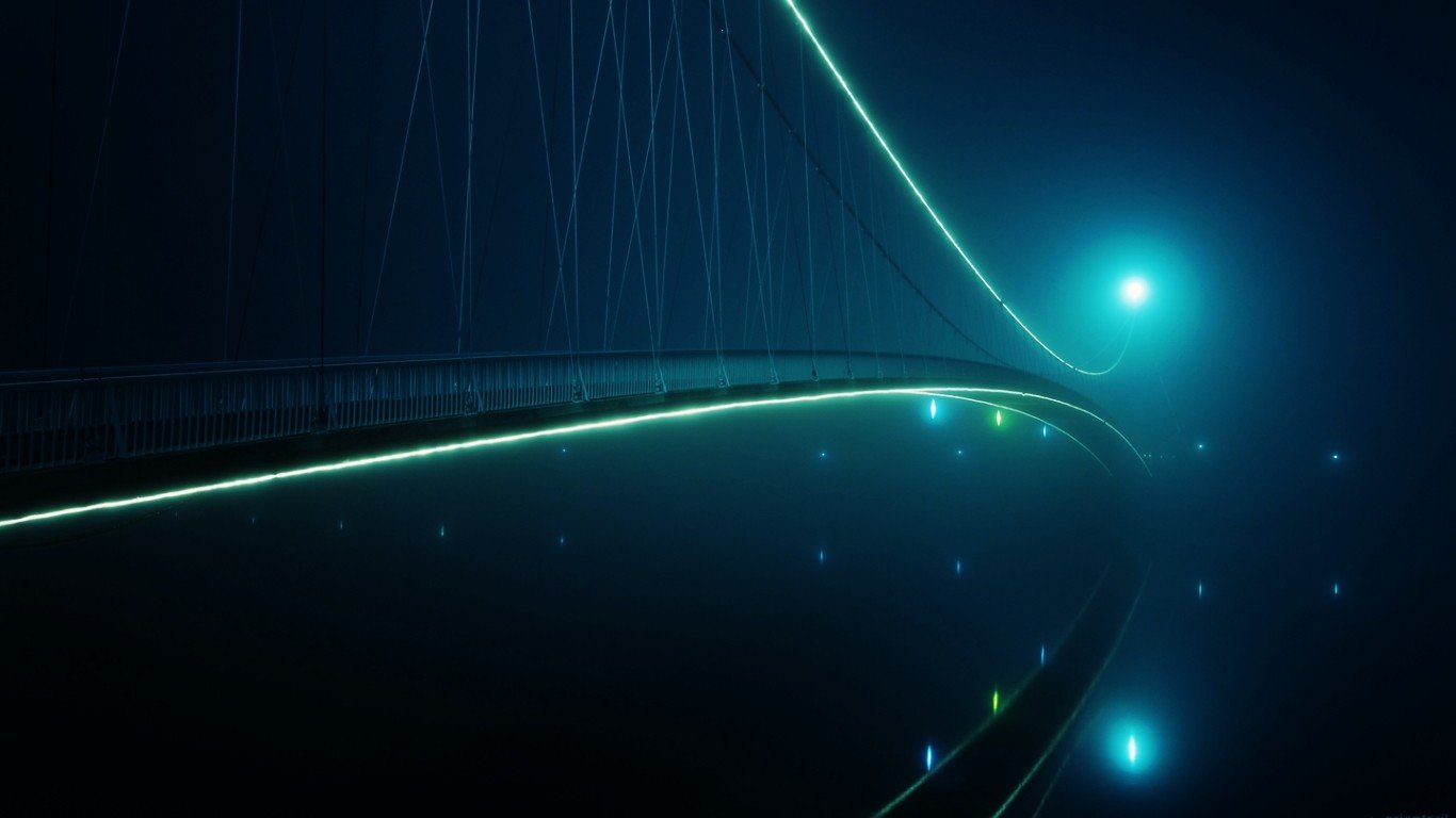 city, Urban, Bridge, Reflection, Lights Wallpaper
