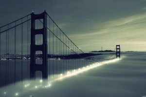 city, Urban, Bridge, Golden Gate Bridge, San Francisco, Mist