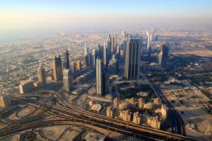 city, Urban, Cityscape, Aerial view, Skyscraper, Road, Dubai, Night view