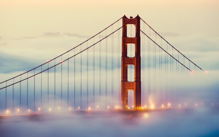 Golden Gate Bridge, San Francisco, Mist, Street light, Bridge HD Wallpaper Desktop Background