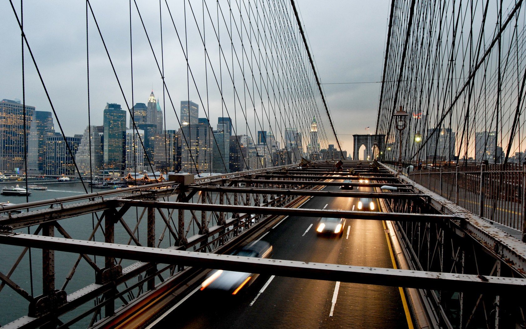 city, Urban, Bridge, New York City, Motion blur, Cityscape, Skyscraper Wallpaper