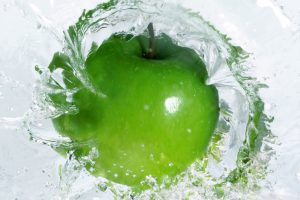 macro, Simple background, Apples, Fluid, Fruit, Water