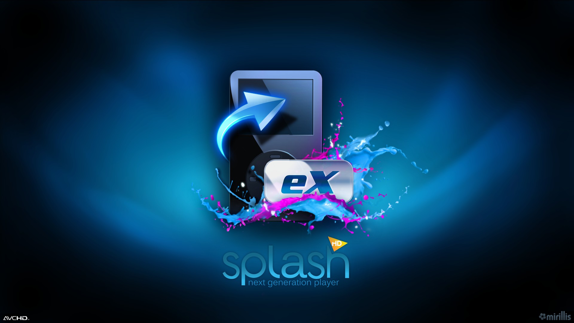 Splash PRO EX, Technology, Paint splatter, Gradient Wallpaper