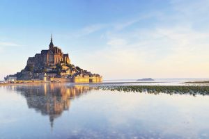 reflection, Mont Saint Michel