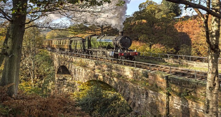 train, Bridge HD Wallpaper Desktop Background