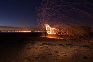 motion blur, In line, Circle, Night, Lights, Photography, Light painting
