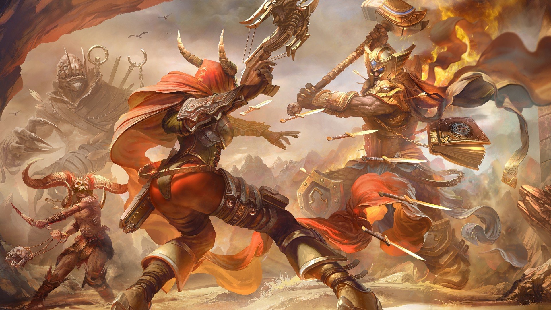 heroes of the storm, Uther the Lightbringer, Valla, Battle, Witch doctor, Nazeebo Wallpaper