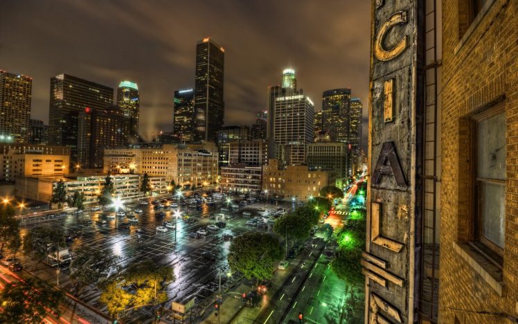 city, Cityscape, Los Angeles, Night HD Wallpaper Desktop Background