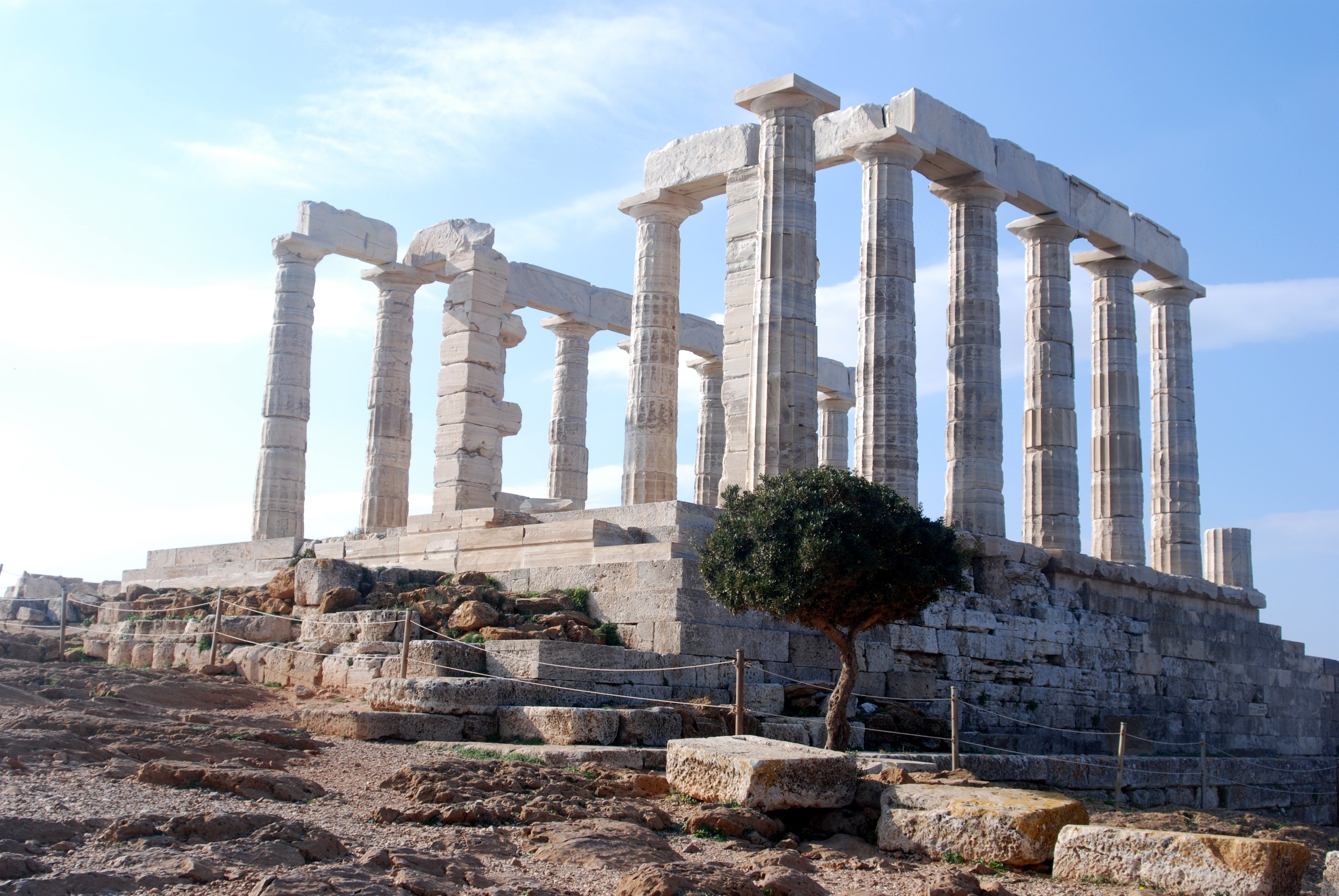Greece, Temple of Poseidon, Ancient, Athens, Temple, Ruin, Stone, Pillar Wallpaper