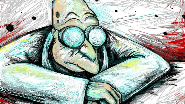 drawing, Futurama, Professor Farnsworth HD Wallpaper Desktop Background