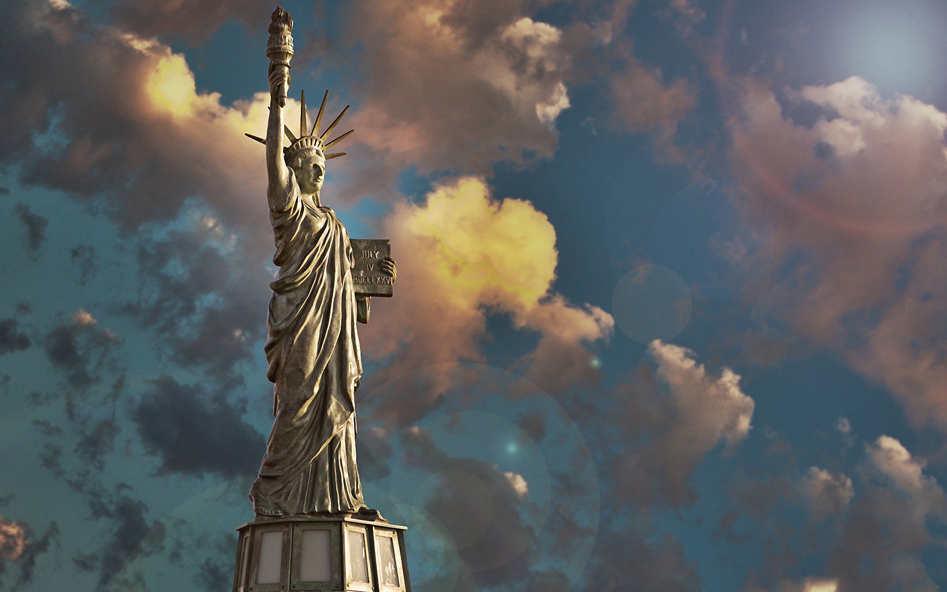 Statue of Liberty, Photo manipulation Wallpaper