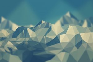 low poly, Mountain, Simple