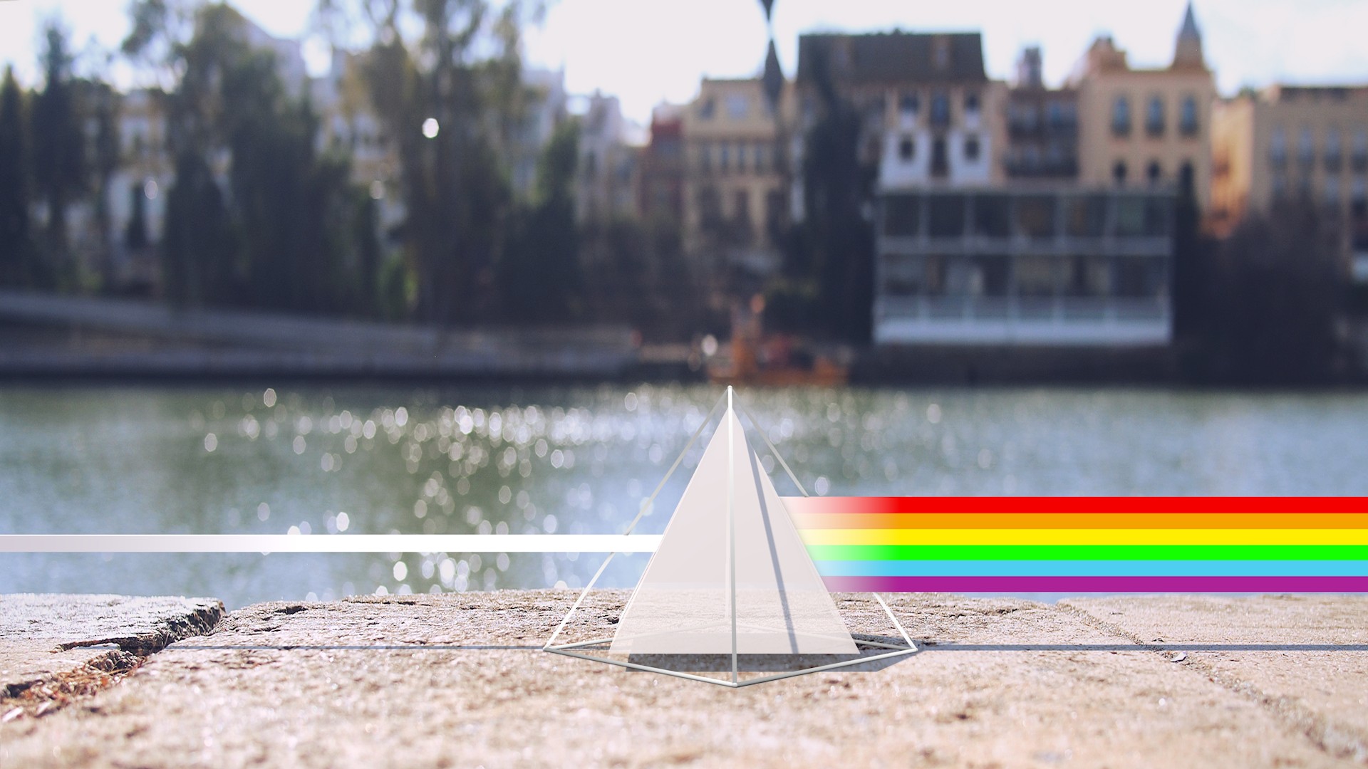 Pink Floyd, Music, Rock stars, Triangle, Low poly, Isometric Wallpaper