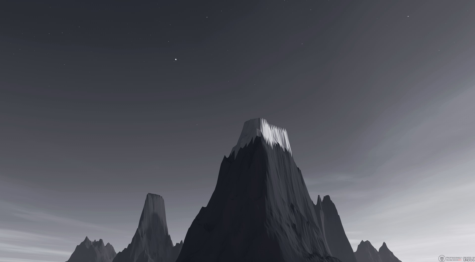 low poly, Isometric, Mountain Wallpaper