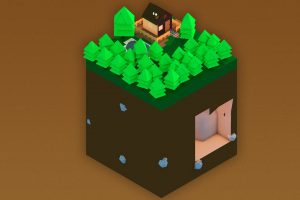 low poly, Isometric, House, Mountain