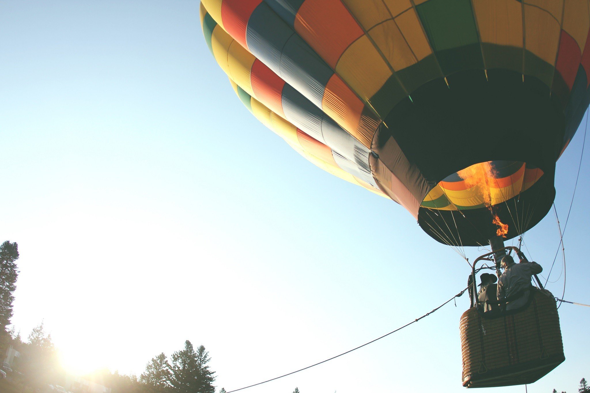 hot air balloons, Sunlight Wallpaper