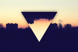 city, Triangle, Dark, Illuminati