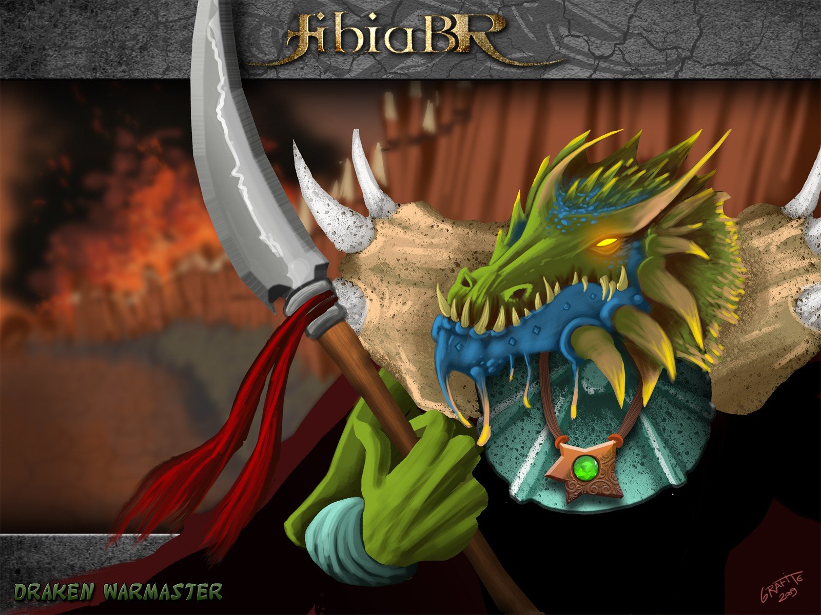 Tibia, PC gaming, RPG, Creature, Drawing, Warrior Wallpaper