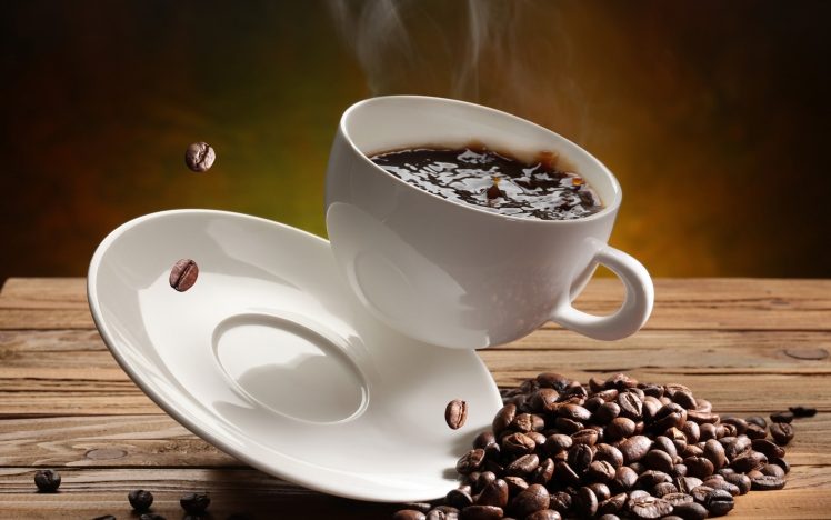 coffee, Coffee beans, Cup, Drink HD Wallpaper Desktop Background