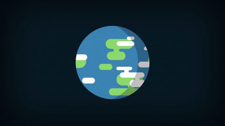 minimalism, Earth, Kurzgesagt HD Wallpaper Desktop Background