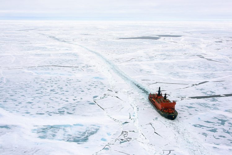 ice, Arctic, Ship, Icebreakers, Rosatom, Nuclear powered icebreaker HD Wallpaper Desktop Background