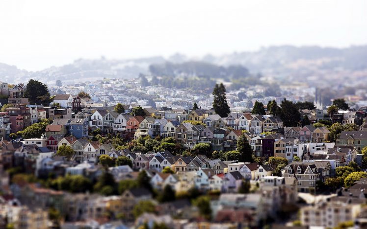 San Francisco, Tilt shift, Cityscape, House HD Wallpaper Desktop Background