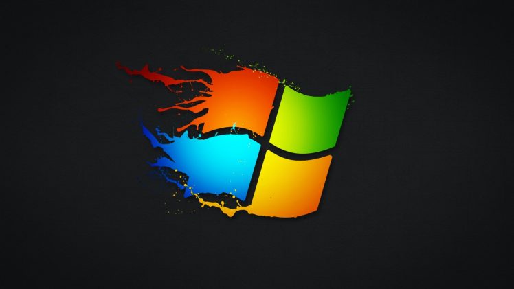 Windows 7, Microsoft Windows, Paint splatter, Simple background HD Wallpaper Desktop Background