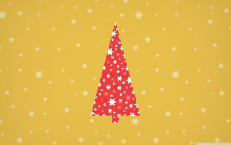 Christmas Tree, Minimalism, Snow HD Wallpaper Desktop Background