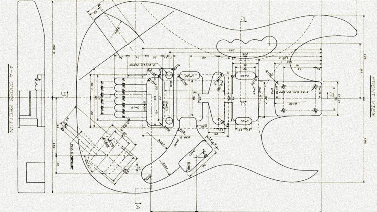 music, Ibanez, Guitar, Blueprints HD Wallpaper Desktop Background