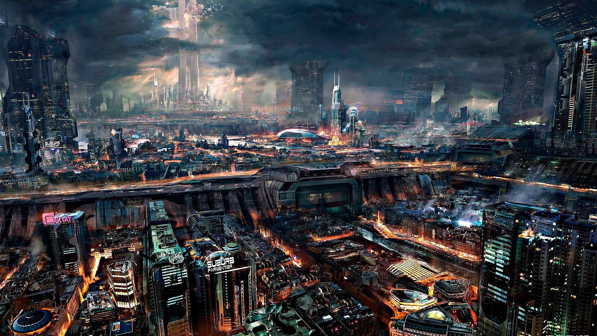 cyberpunk, Science fiction, City Wallpaper