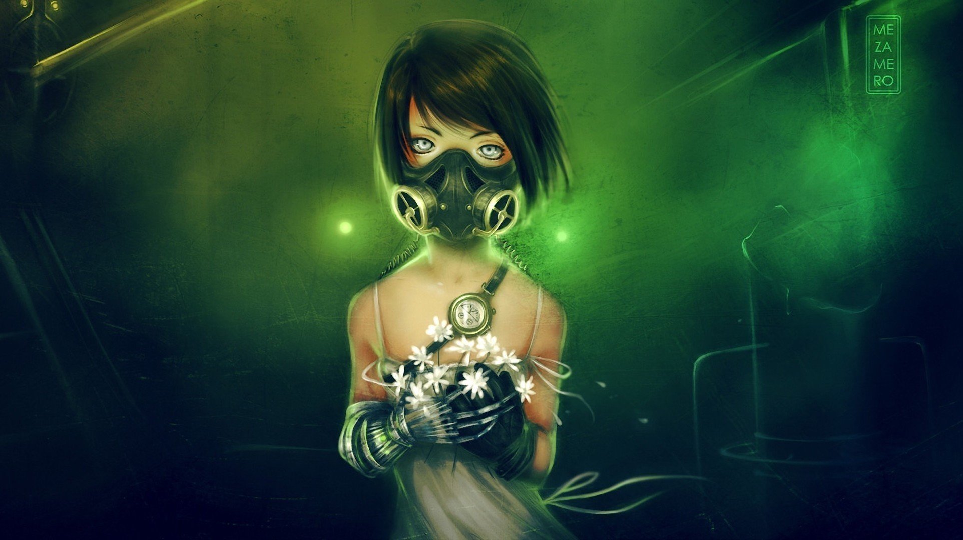 cyberpunk, Futuristic, Mask Wallpaper