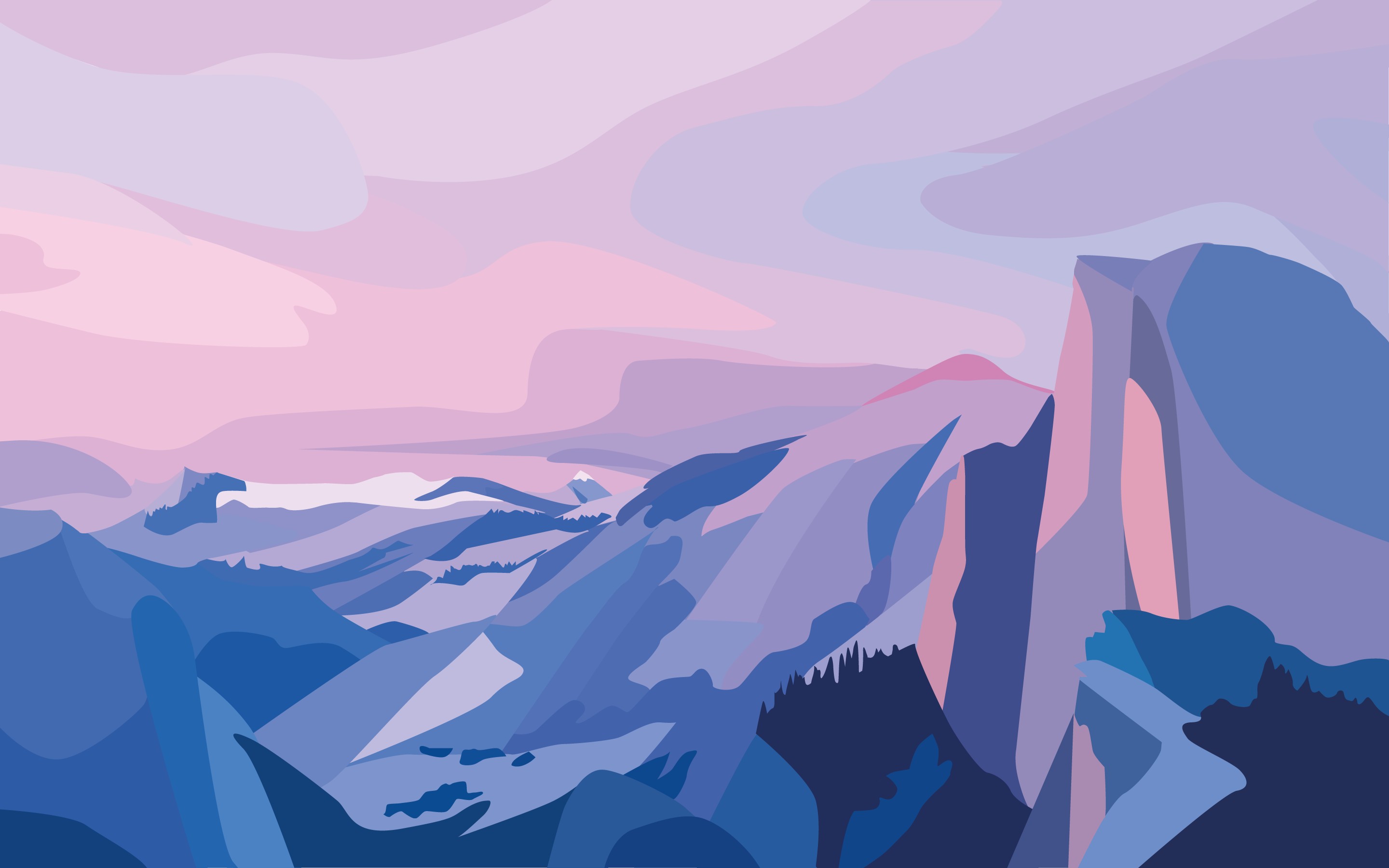 mountain, Minimalism Wallpaper