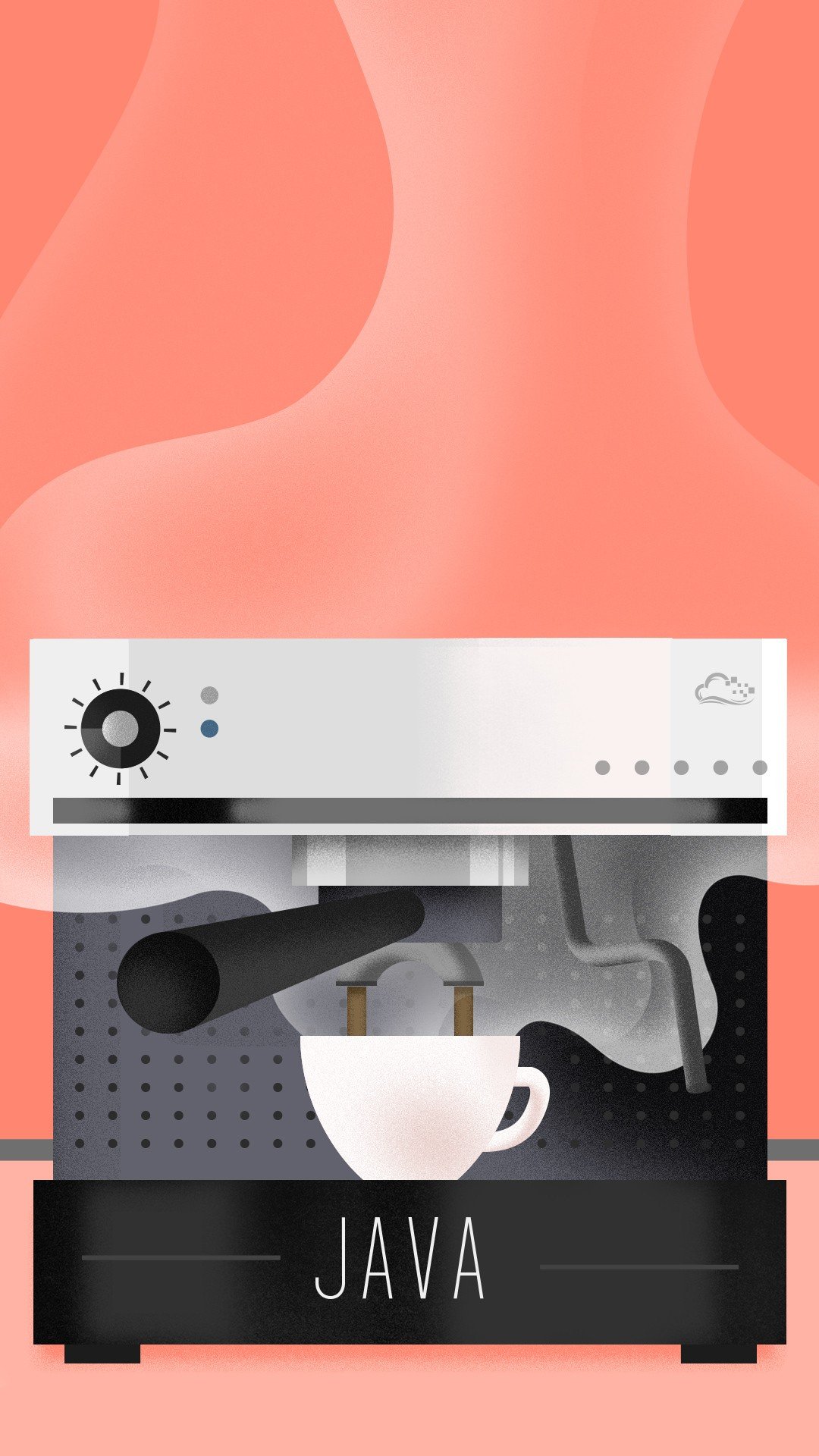 digitalocean, Java, Coffee, Portrait display Wallpaper